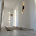 Applique murale salon LED design en métal, 50 cm - db couloir vu d en bas miroir #noir #droite