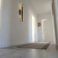 Applique murale salon LED design en métal, 50 cm - db couloir vu d en bas #noir #gauche