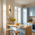 Applique murale salon LED design en métal, 50 cm - db cuisine bleu ciel #noir #gauche