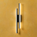 Applique murale salon LED design en métal, 50 cm - db hero mur jaune miroir #noir #droite