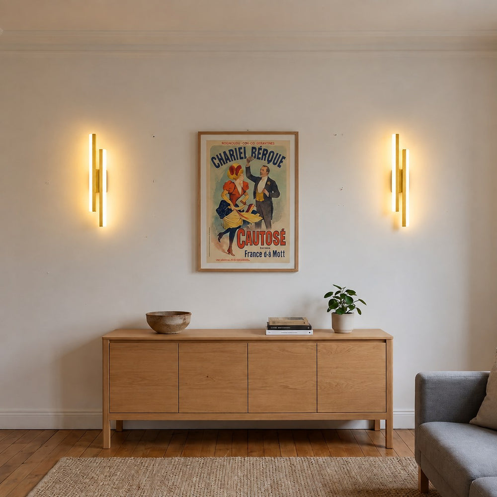 Applique murale salon LED design en métal, 50 cm - db salon buffet or #or #gauche