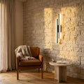Applique murale salon LED design en métal, 50 cm - db salon mur de pierre miroir #noir #droite