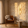 Applique murale salon LED design en métal, 50 cm - db salon mur de pierre or miroir #or #droite