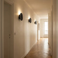 Applique murale intérieur LED en aluminium, design moderne - galet noir 03 couloir parquet #noir