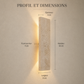 Profil et dimensions : hauteur 32 cm, largeur 8 cm, épaisseur 4 cm, écart au mur 4 cm #32-cm