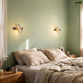 Applique murale salon en pierre naturelle, lumière d'ambiance - n2 chambre amande deux appliques #noyer
