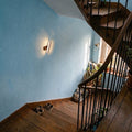 Applique murale salon en pierre naturelle, lumière d'ambiance - n2 escalier bleu #noyer