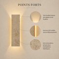 Points forts : une lumière douce, aucune LED visible, une vraie pierre unique #32-cm