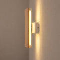 Applique murale chambre, liseuse en bois LED, tête pivotante - pivotante bois vrai profil #blanc #21-cm