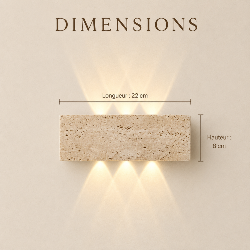 Dimensions : longueur 22 cm, hauteur 8 cm