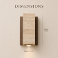 Dimensions : hauteur 16 cm, largeur 6,5 cm #carre-socle-noyer