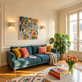Applique murale chambre tête de lit, travertin, lumière chaude - reva 12 salon parisien lumineux #12-cm