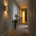 Applique murale chambre tête de lit, travertin, lumière chaude - reva 16 couloir plante #16-cm