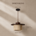 Dimensions : diametre 20 cm, hauteur de la pierre 12 cm, rosace 12 cm