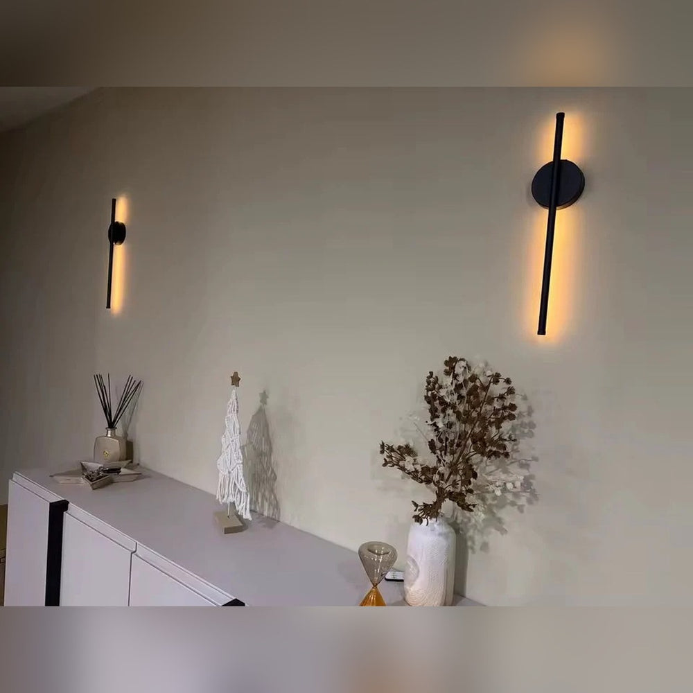 Applique murale chambre sans fil rechargeable, LED - sansfil n50 07d photo reelle #noir-50-cm