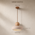 Dimensions : diametre 15 cm, hauteur 11 cm, rosace 10 cm