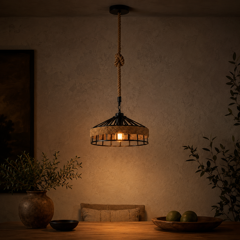 Ambiance nuit, la suspension seule source de lumière