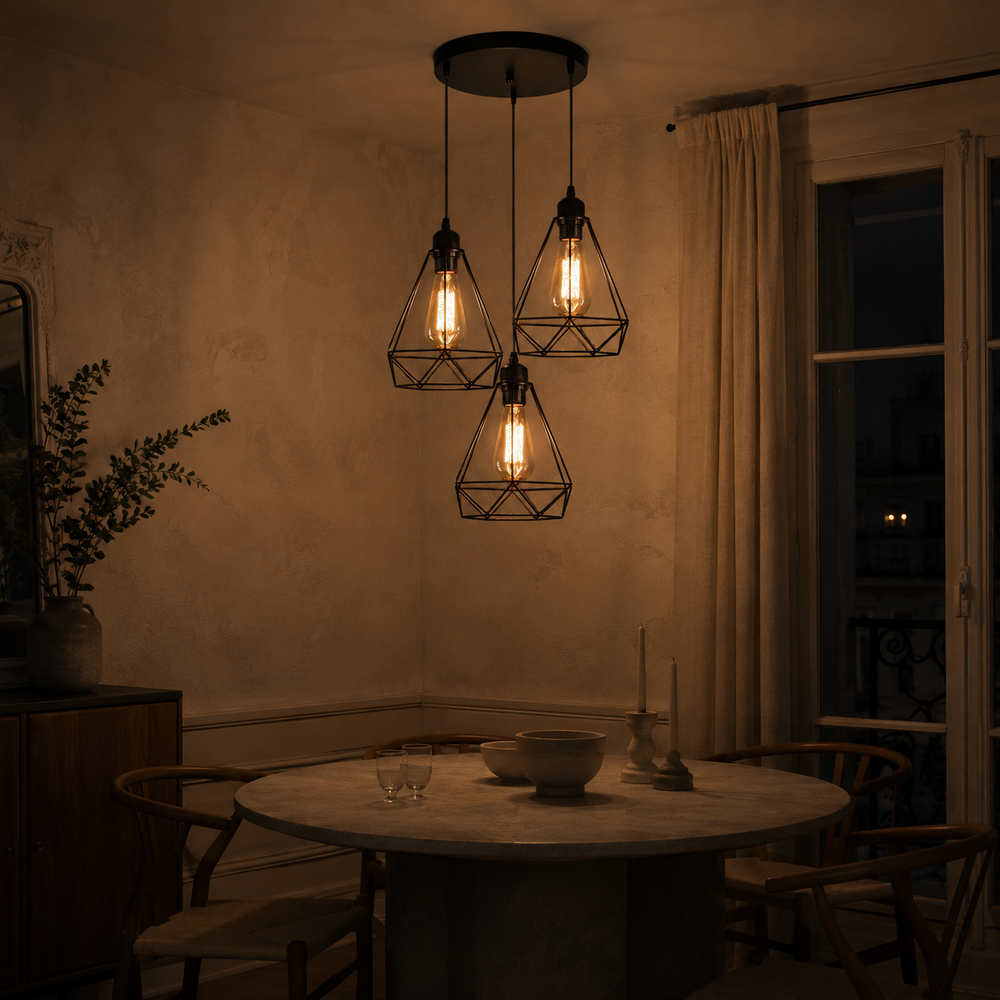 Ambiance nuit, la suspension seule source de lumière
