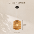 Dimensions : diamètre 22 cm, hauteur 25 cm