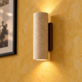 Applique murale chambre travertin et bois, style vintage - tessa 08 gros plan travertin