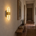 Applique murale chambre tête de lit LED, lumière chaude - v8 couloir en enfilade applique doree allumee #dore