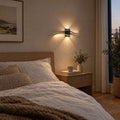 Applique murale salon LED, design moderne et simple - vague v5 02 chambre #noir