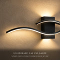 Applique murale salon LED, design moderne et simple - vague v5 info degrade #noir