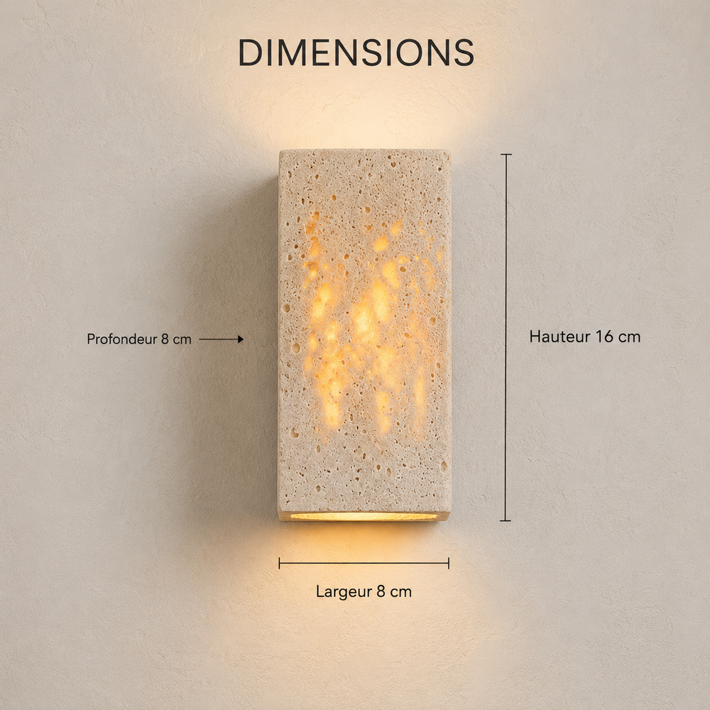 Dimensions : largeur 8 cm, hauteur 16 cm, profondeur 8 cm #16-cm