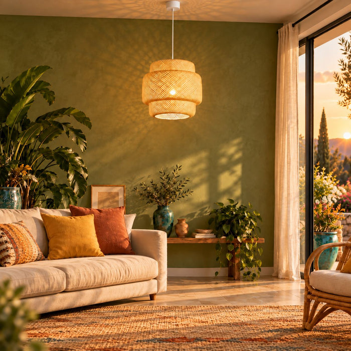 Luminaires en rotin & bambou