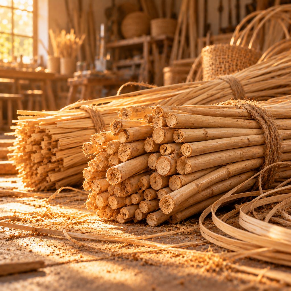 Fibres naturelles brutes avant tressage